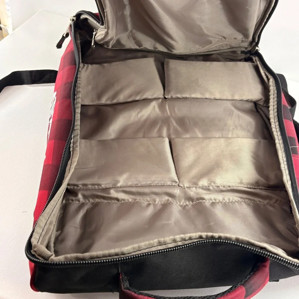 Athalon Ski Boot Backpack Red Buffalo Plaid Snowboard‎ Gear Bag Helmet Storage